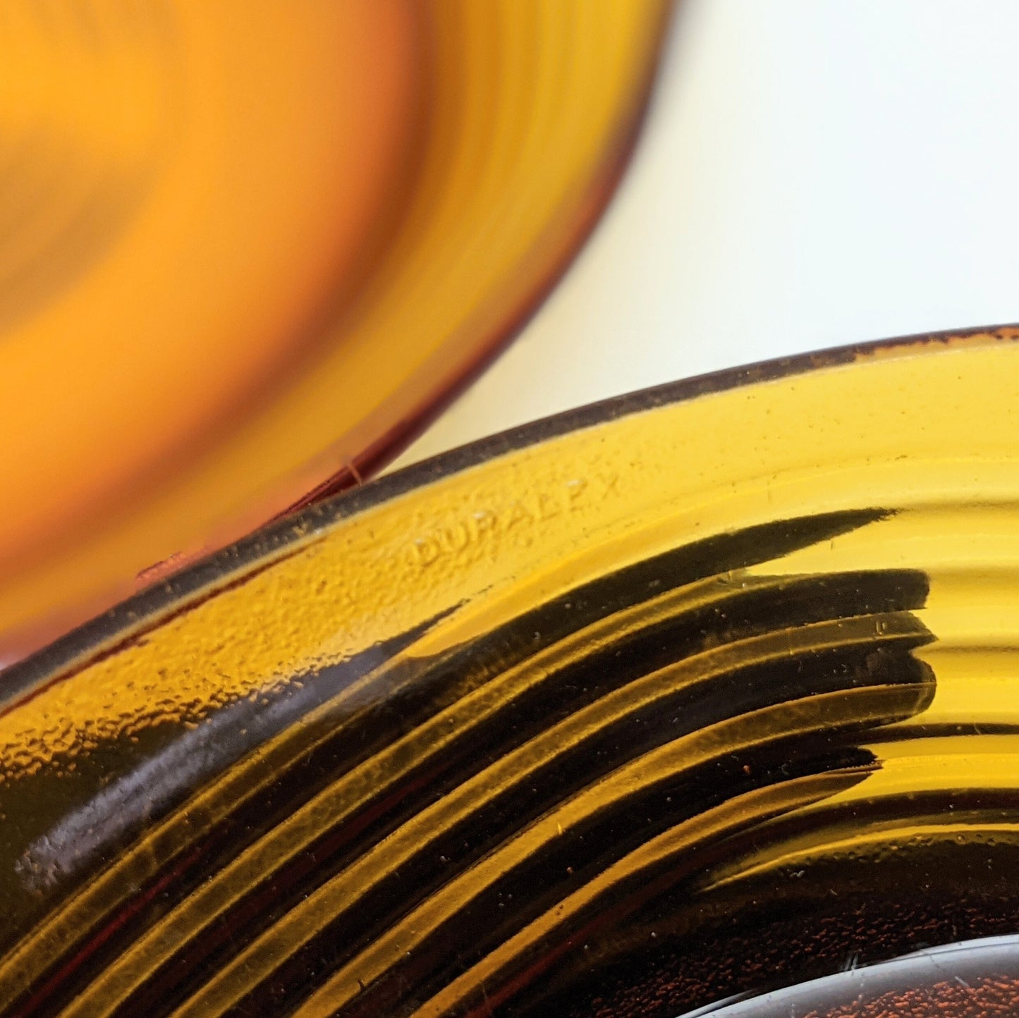 Set of two (2) Vintage Amber Glass Coupe Soup Bowls by Duralex | Made in France | 80's Tableware