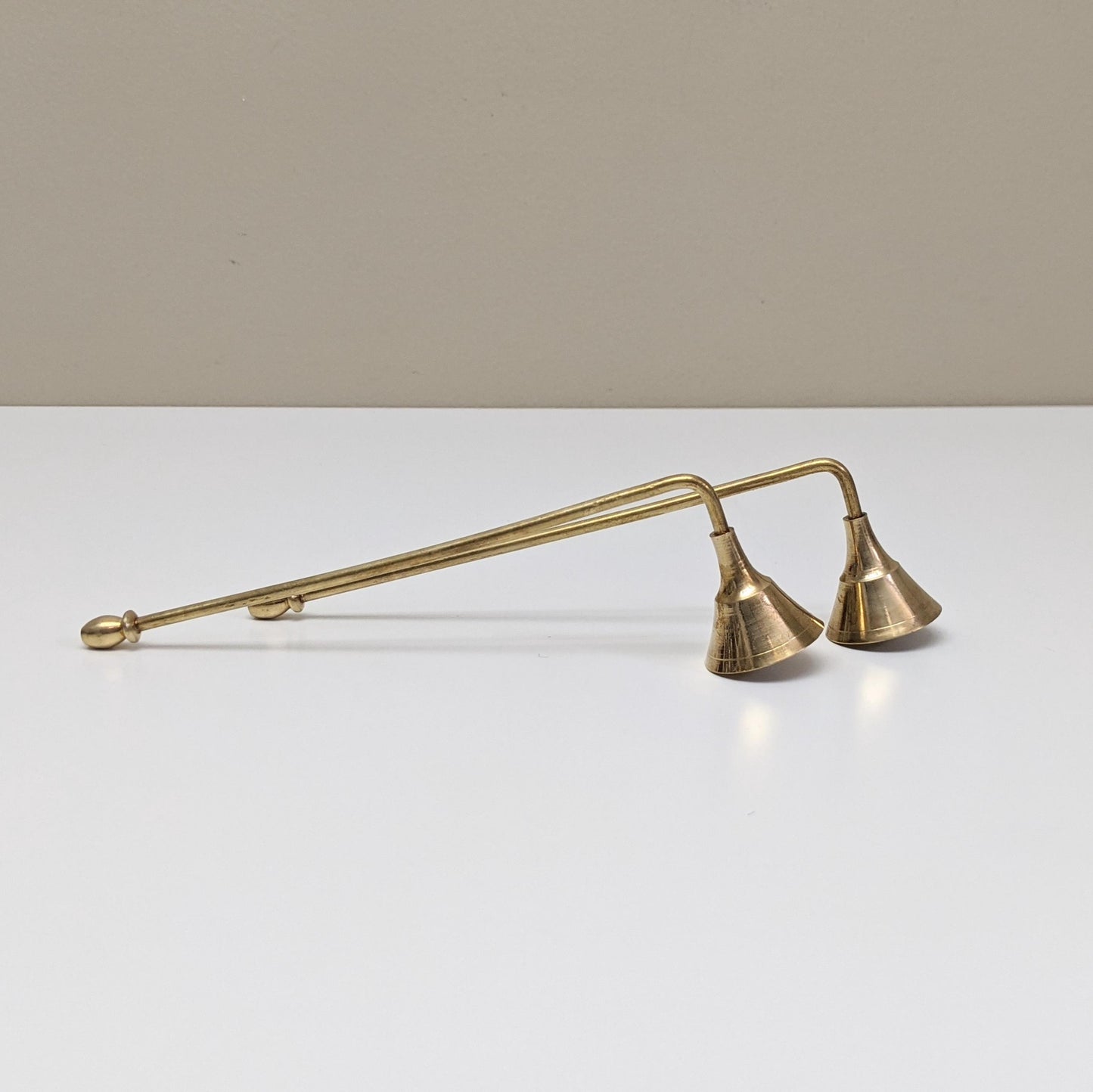 Set of two (2) Vintage Small Brass Candle Snuffers | Mid Century Modern | Boho Decor