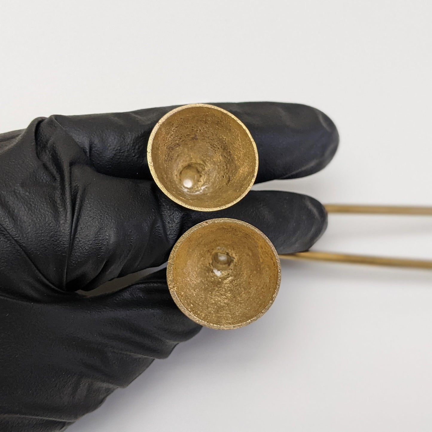 Set of two (2) Vintage Small Brass Candle Snuffers | Mid Century Modern | Boho Decor