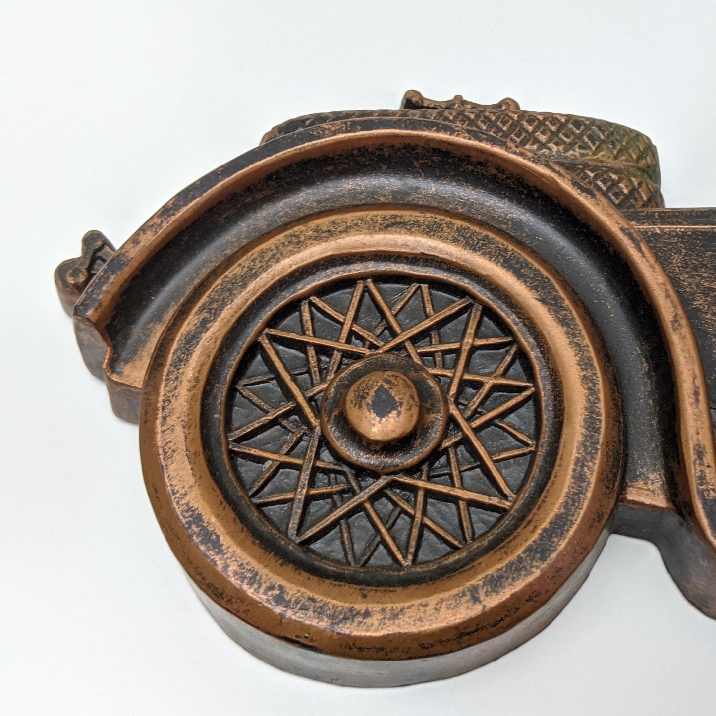 Set of two (2) Vintage Plastic Old Timey Car Wall Decorations by Dart | Coppercraft Guild Canada | Mid Century Modern