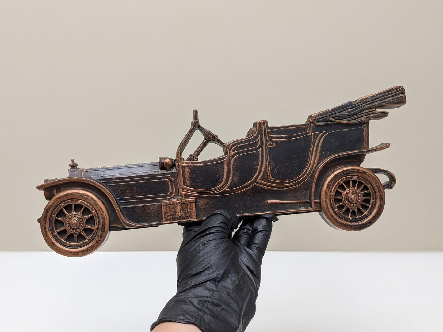 Set of two (2) Vintage Plastic Old Timey Car Wall Decorations by Dart | Coppercraft Guild Canada | Mid Century Modern