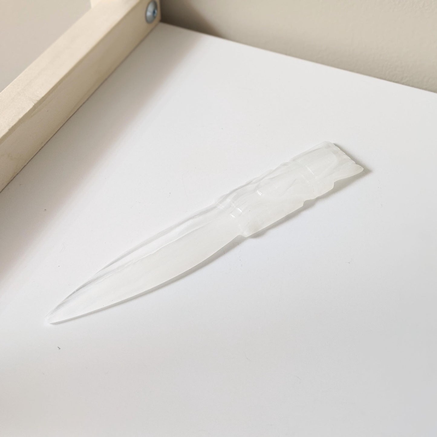 Vintage White Onyx Letter Opener | Mayan Statue | Mid Century Modern | Boho Decor