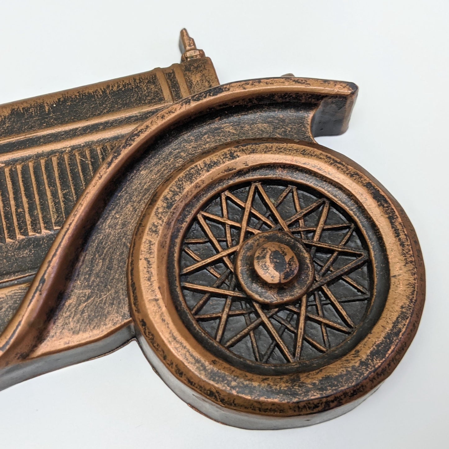 Set of two (2) Vintage Plastic Old Timey Car Wall Decorations by Dart | Coppercraft Guild Canada | Mid Century Modern