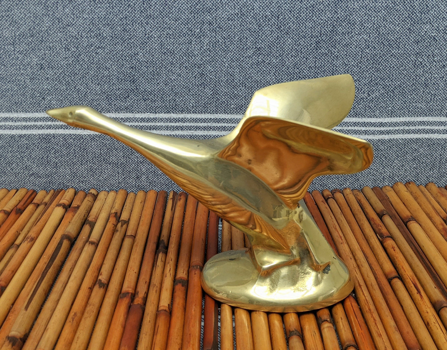 Vintage Brass Bird Figurine | Mid Century Modern | Boho Decor