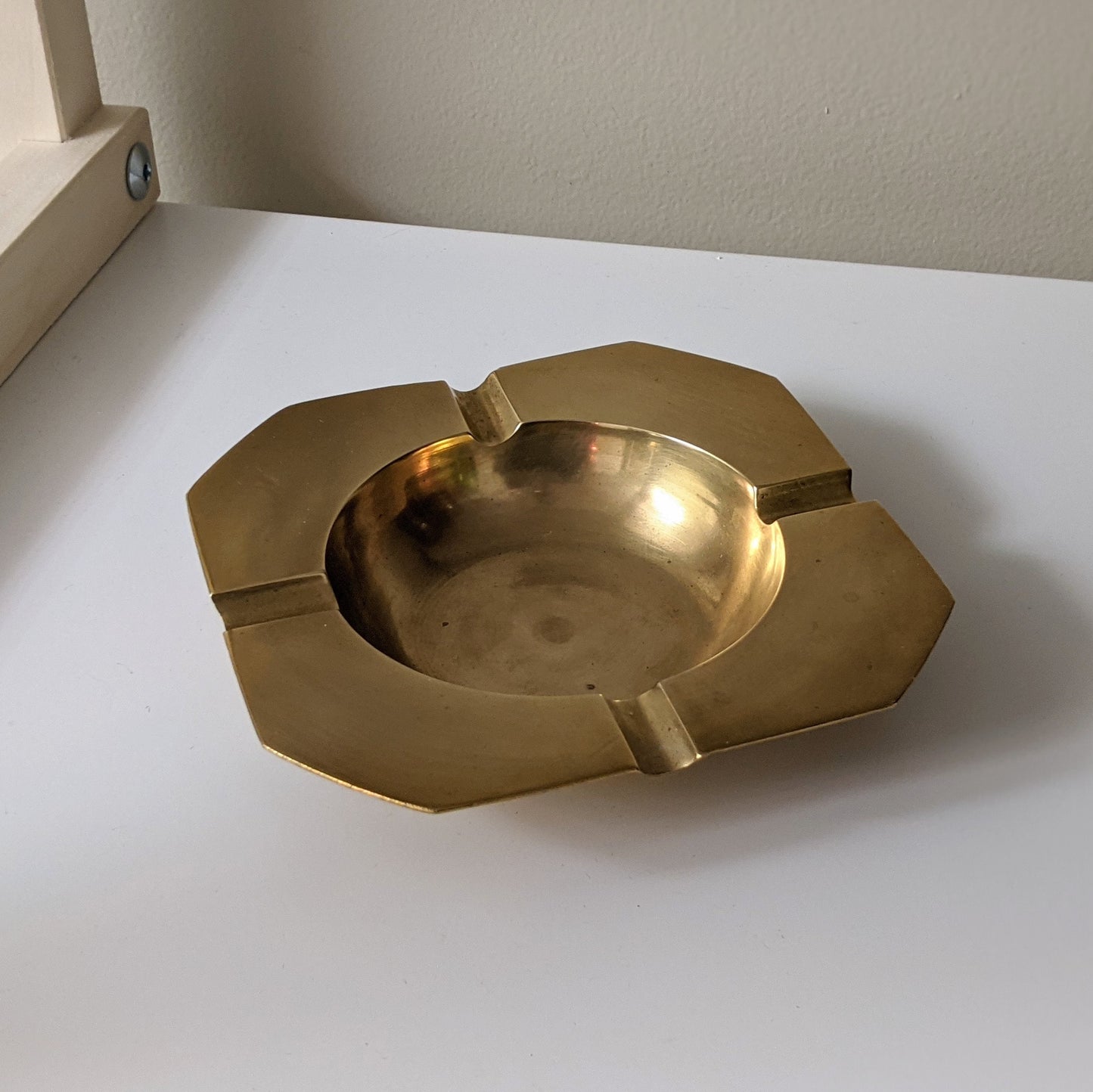 Vintage Square Brass Ashtray | Catchall Dish | Trinket Dish | Jewelry Dish