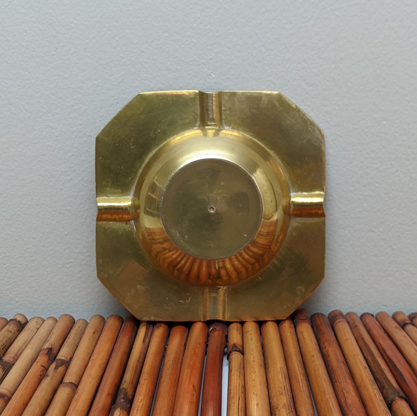 Vintage Square Brass Ashtray | Catchall Dish | Trinket Dish | Jewelry Dish