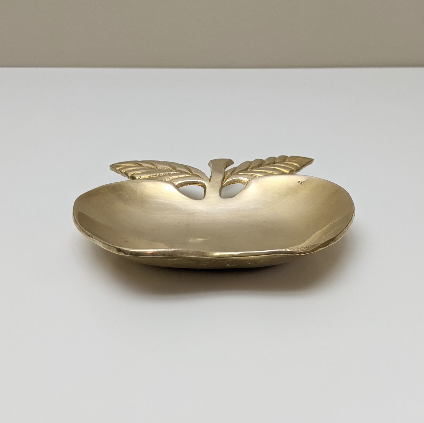 Vintage Brass Apple Jewelry Dish | Trinket Dish | Catchall Dish