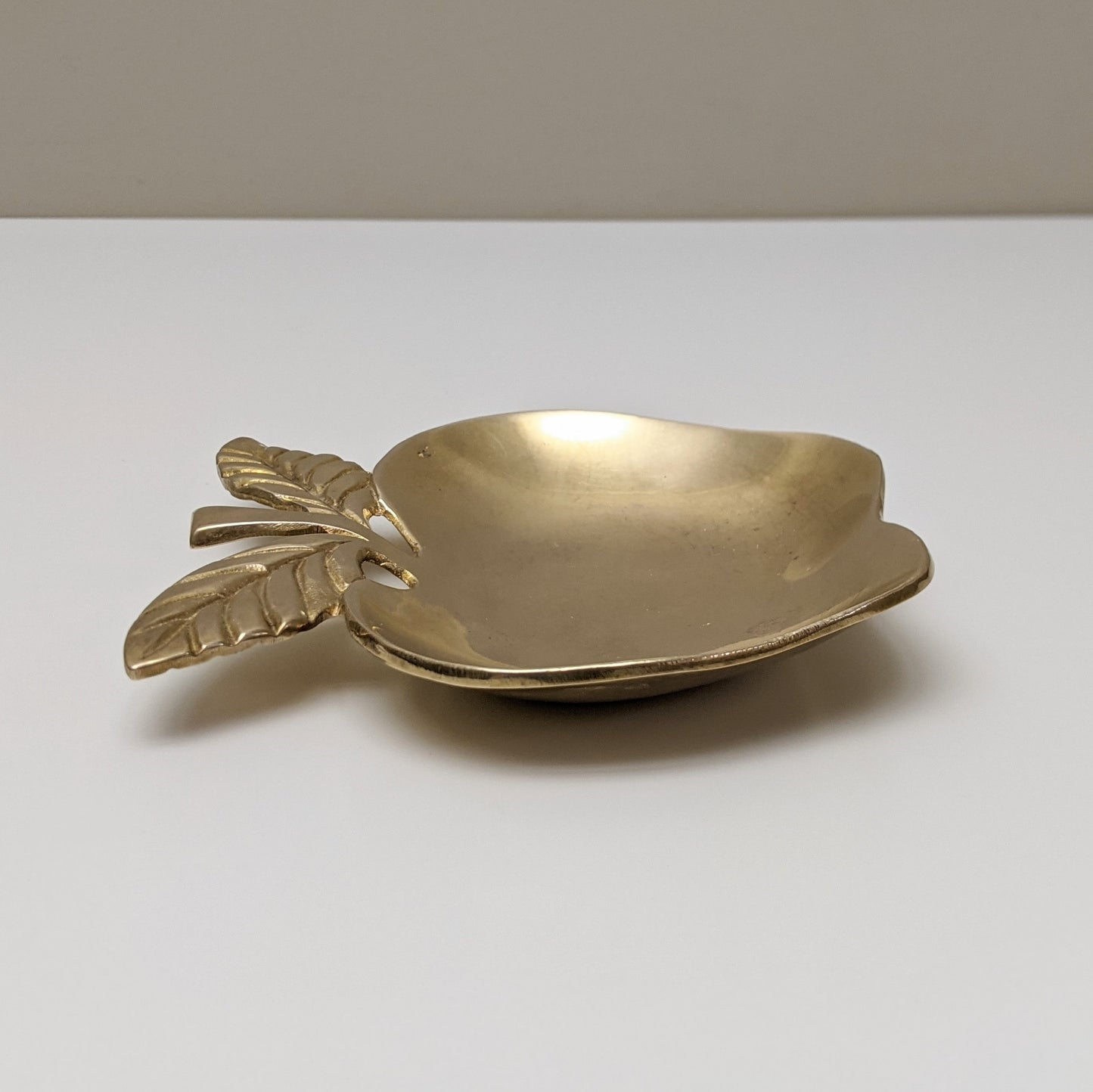 Vintage Brass Apple Jewelry Dish | Trinket Dish | Catchall Dish