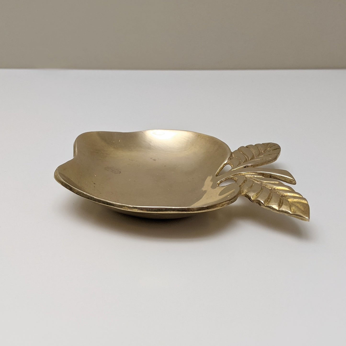 Vintage Brass Apple Jewelry Dish | Trinket Dish | Catchall Dish