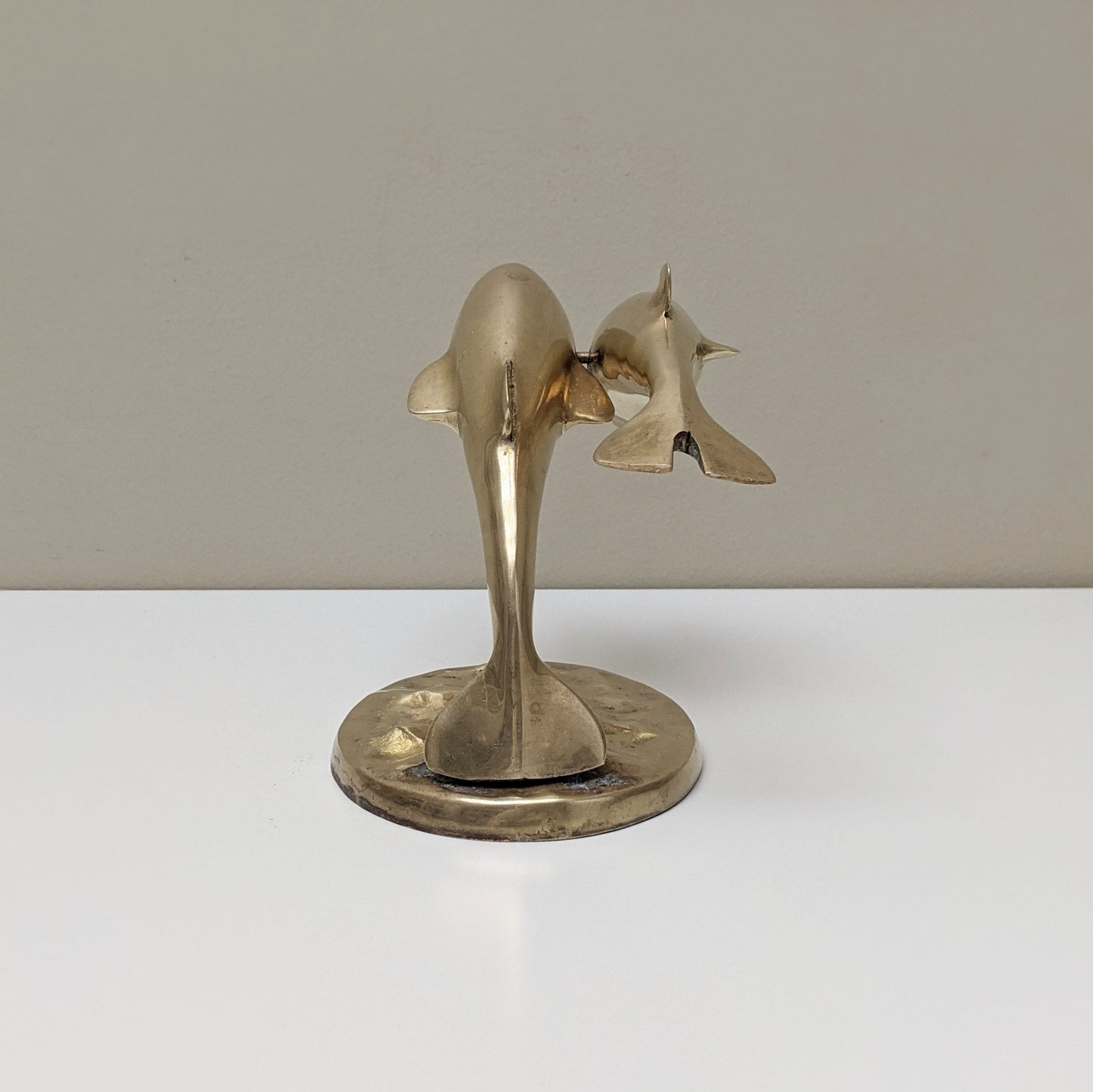 Vintage Brass Dolphin Figurine | Boho Decor | Mid Century Modern