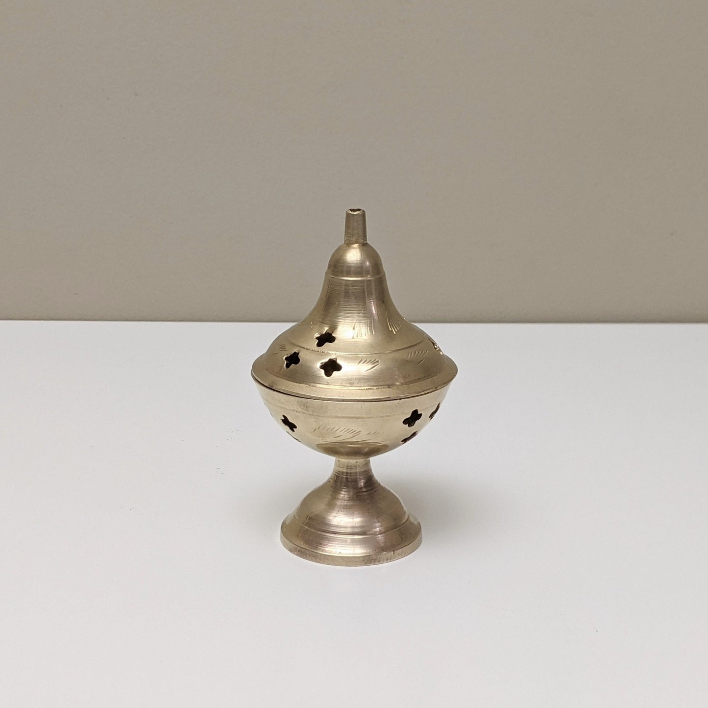 Vintage Brass Incense Cone Burner | Mid Century Modern | Boho Decor | Made in India