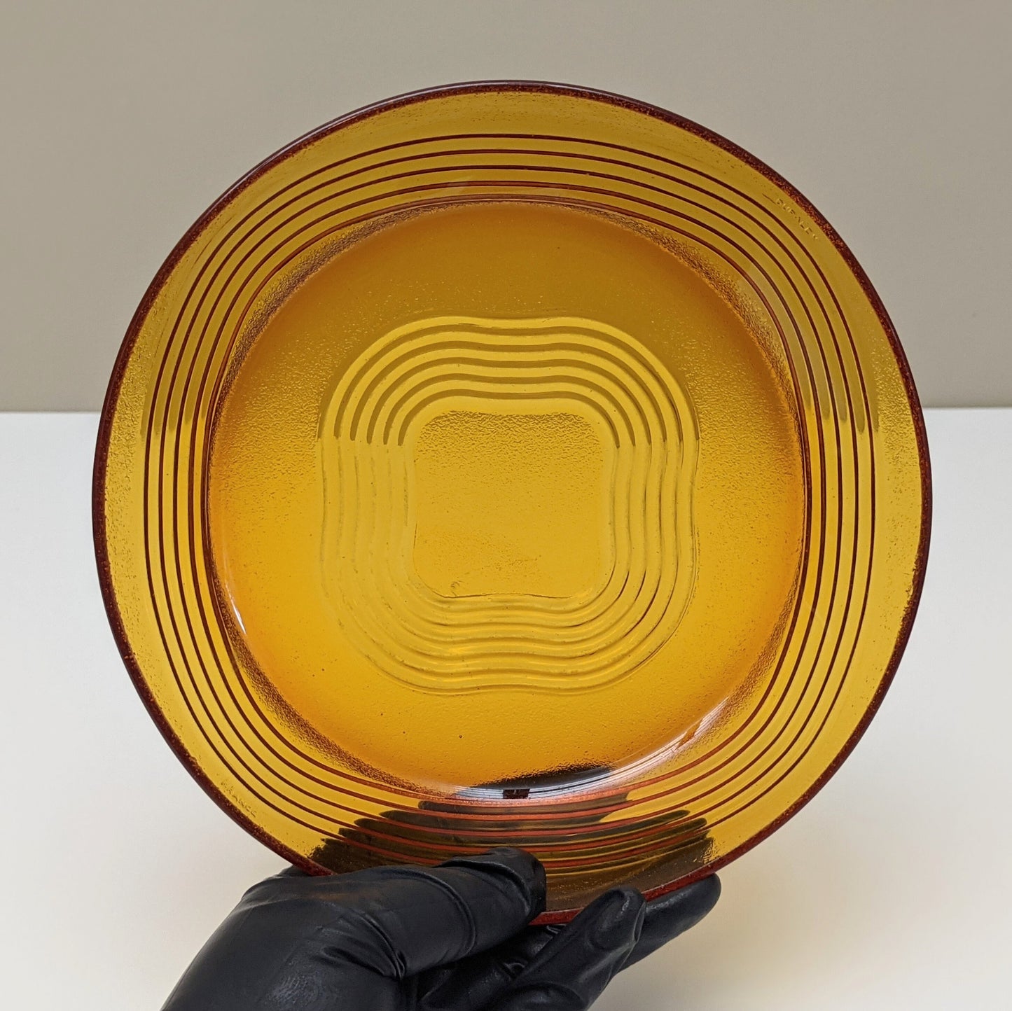 Set of two (2) Vintage Amber Glass Coupe Soup Bowls by Duralex | Made in France | 80's Tableware