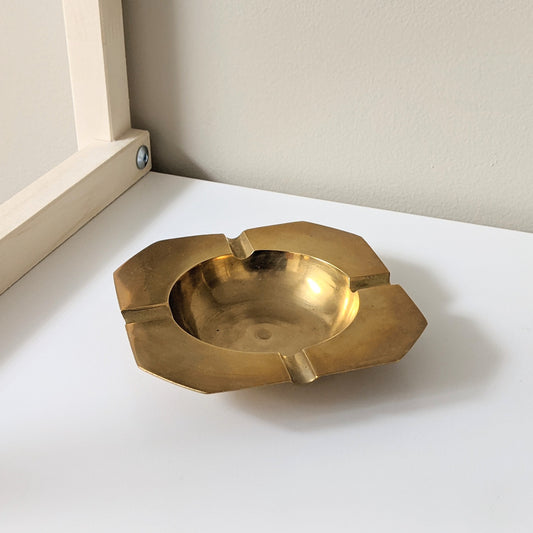 Vintage Square Brass Ashtray | Catchall Dish | Trinket Dish | Jewelry Dish