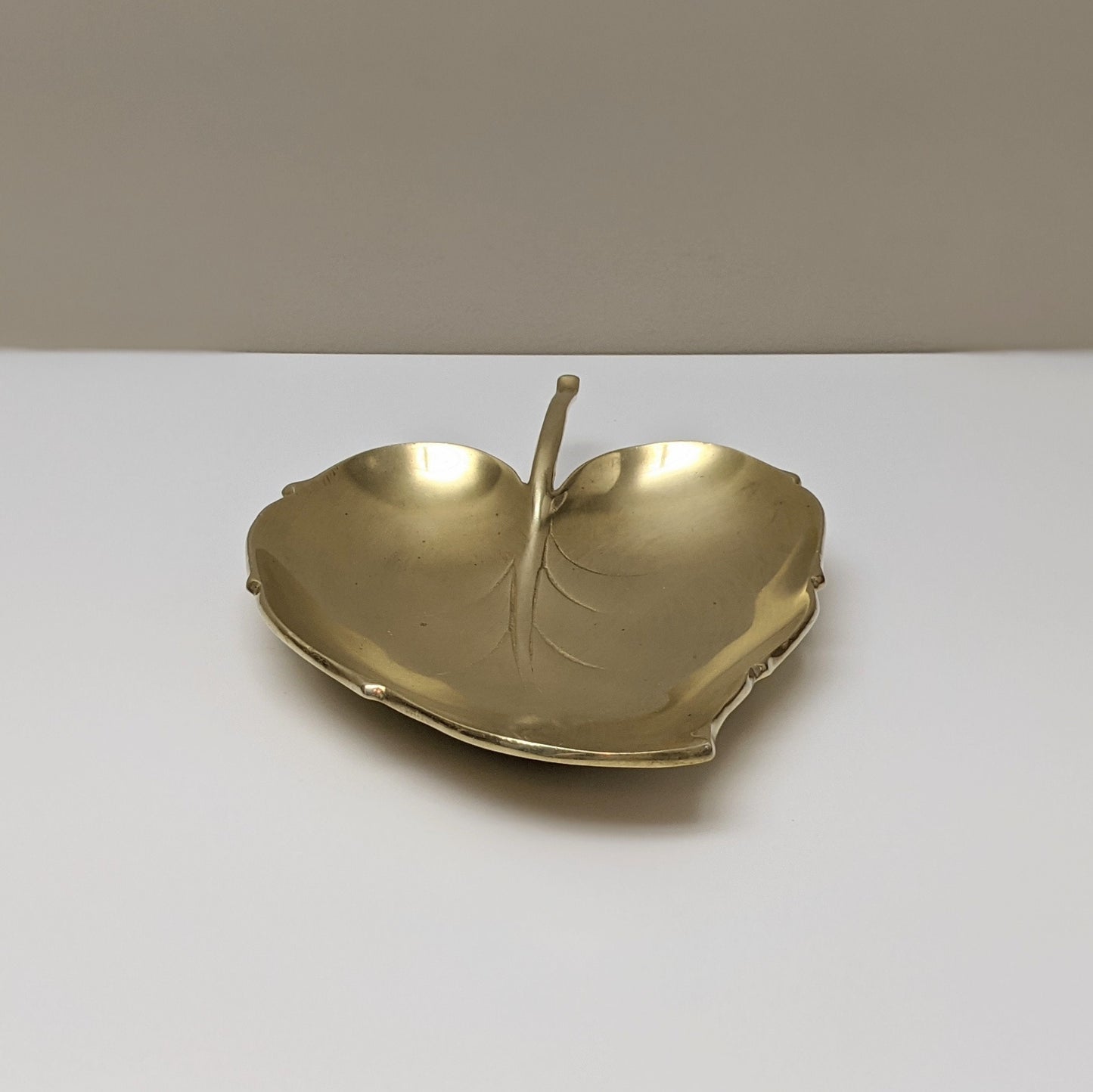 Vintage Brass Leaf Jewelry Dish | Trinket Dish | Catchall Dish