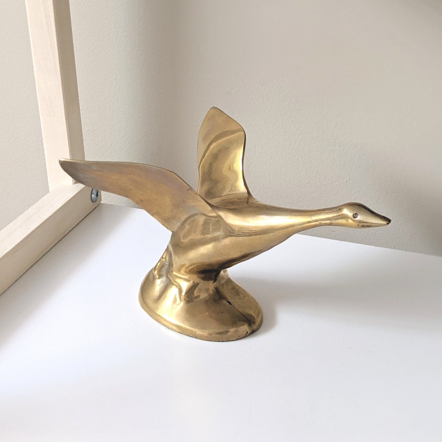 Vintage Brass Bird Figurine | Mid Century Modern | Boho Decor