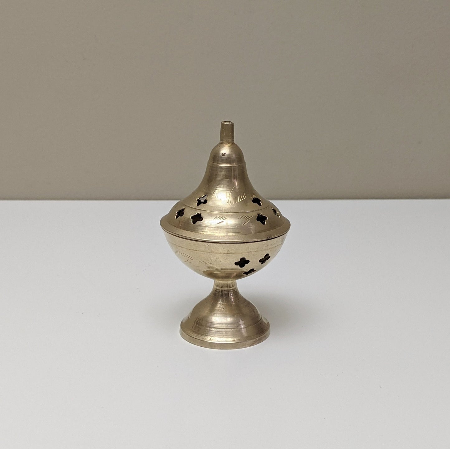 Vintage Brass Incense Cone Burner | Mid Century Modern | Boho Decor | Made in India