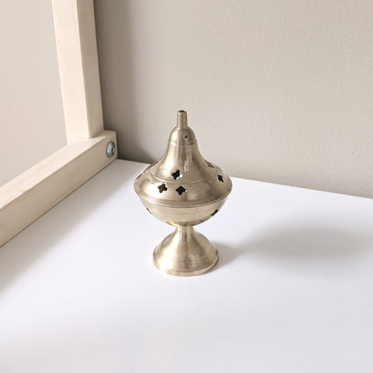 Vintage Brass Incense Cone Burner | Mid Century Modern | Boho Decor | Made in India