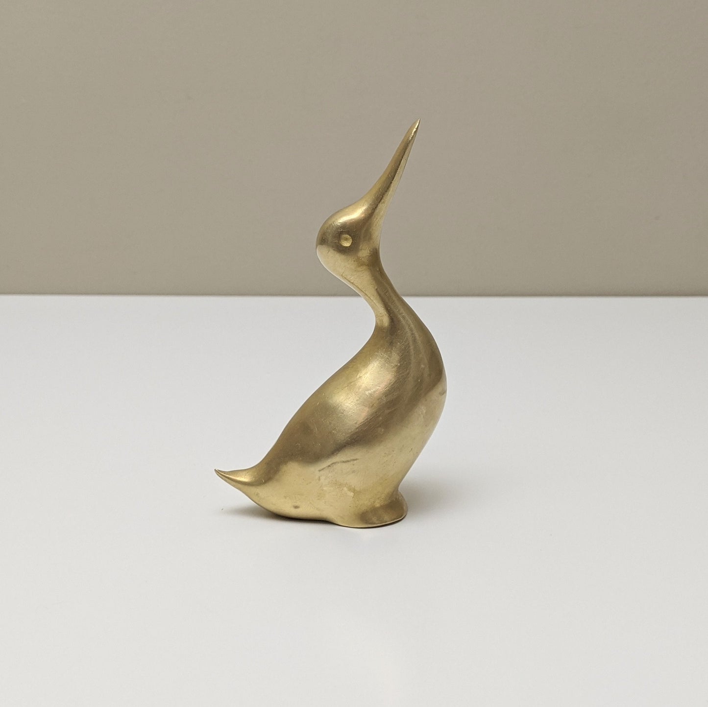 Vintage Brass Duck Figurine | Mid Century Modern | Boho Decor