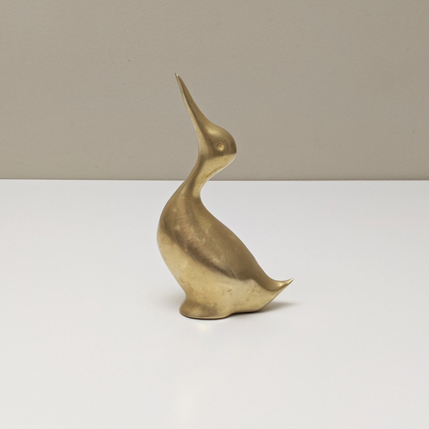 Vintage Brass Duck Figurine | Mid Century Modern | Boho Decor