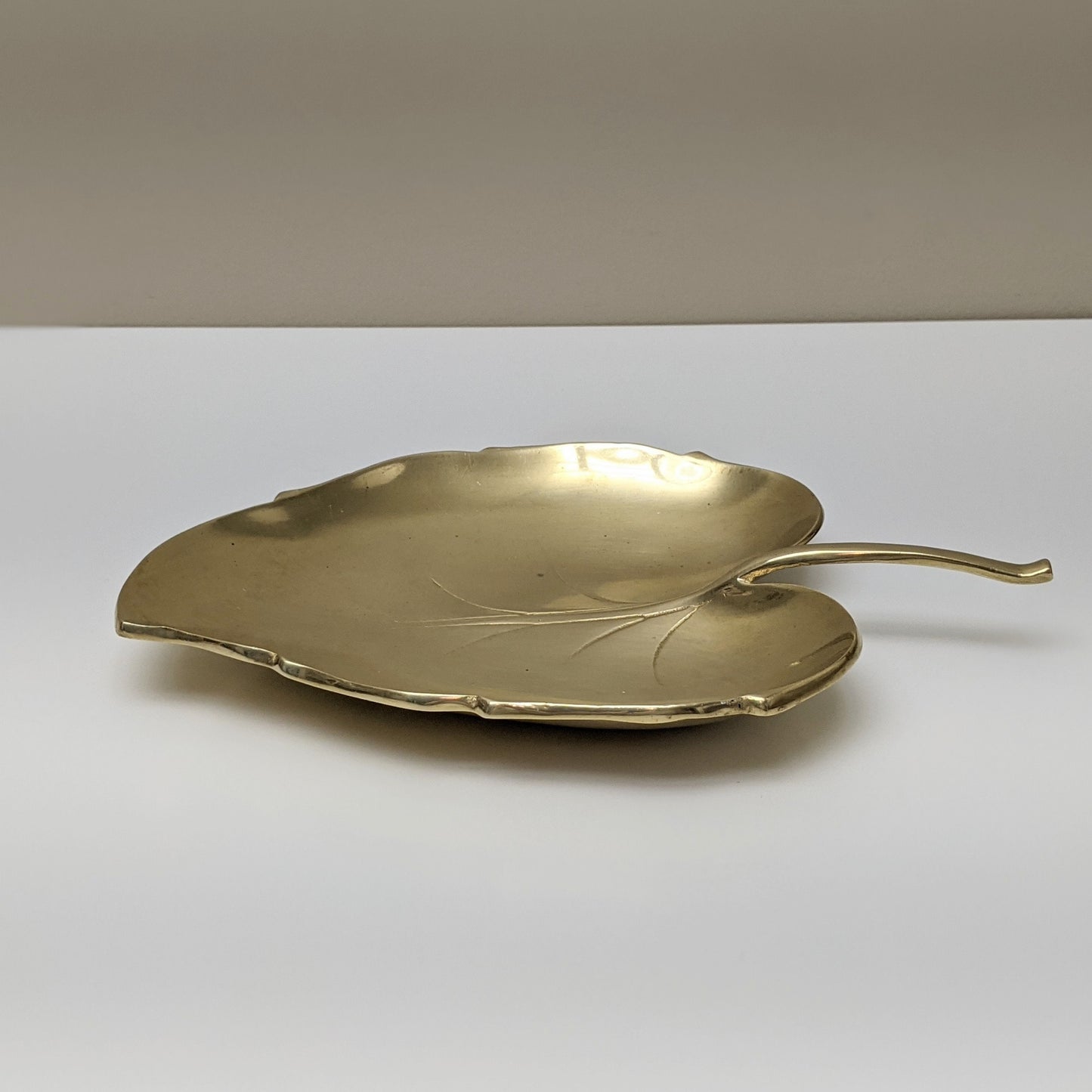 Vintage Brass Leaf Jewelry Dish | Trinket Dish | Catchall Dish