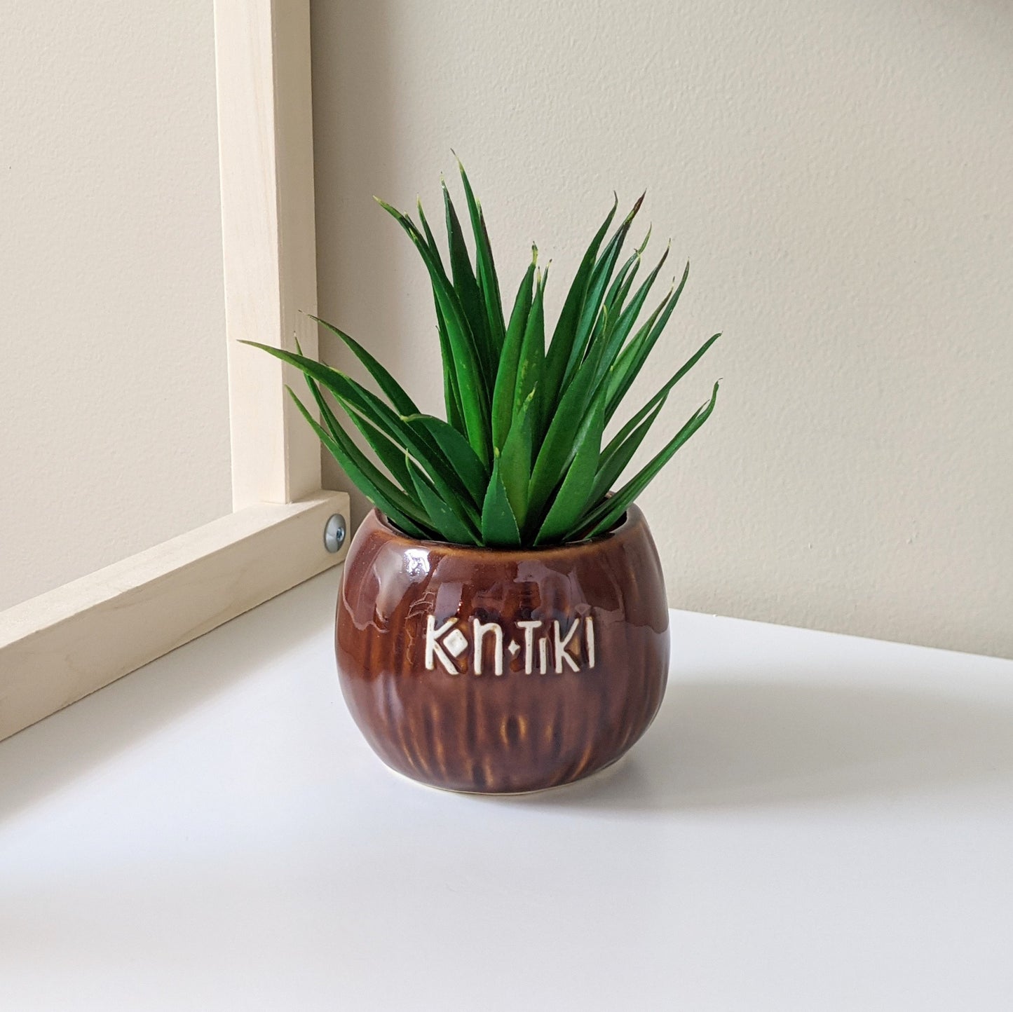 RARE! Vintage Brown Ceramic Coconut Kon-Tiki Condiment Bowl (Lid Missing) | Restaurant Montreal Sheraton Hotel | By Stephen Crane Associates