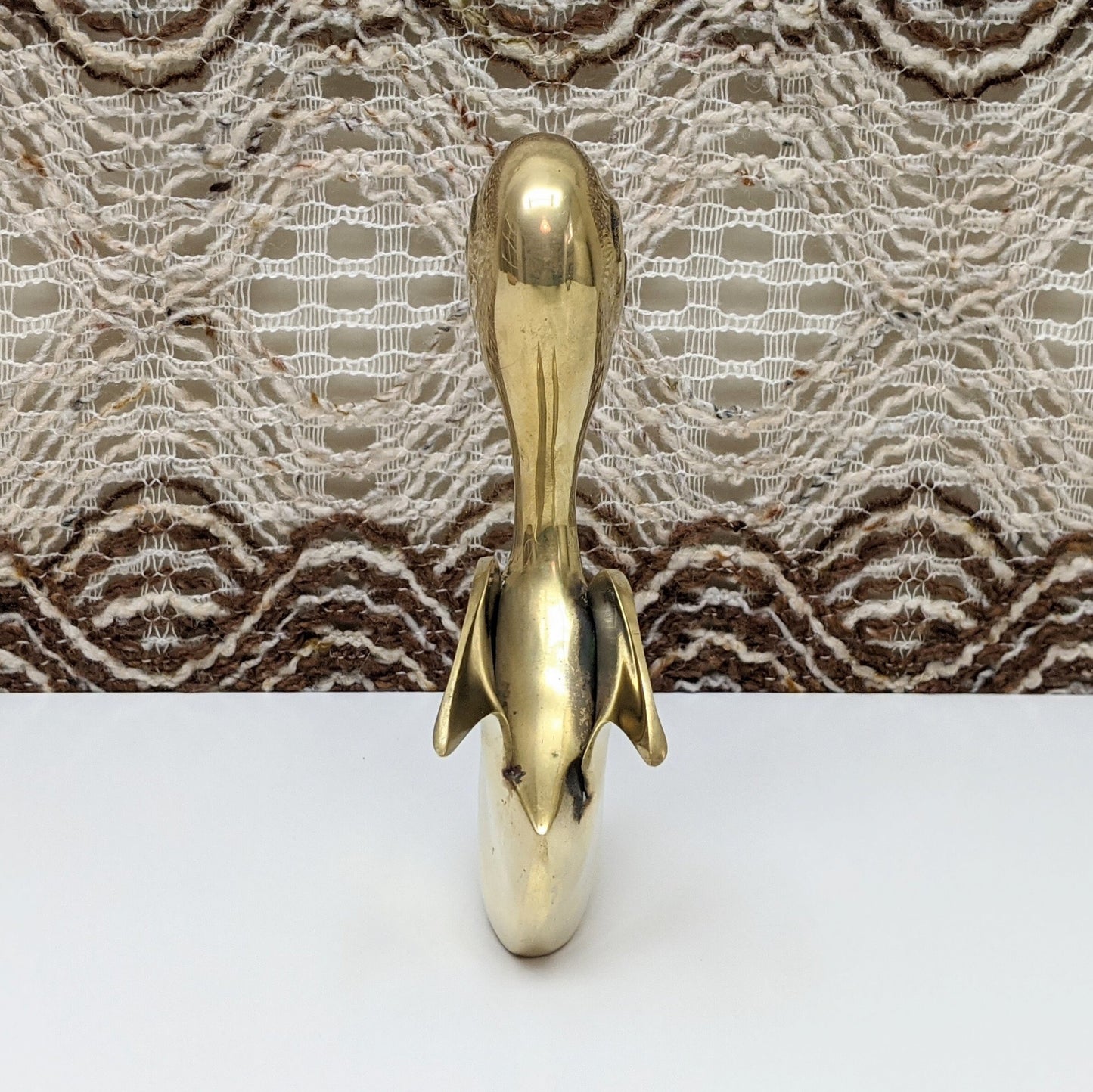 Vintage Brass Duck Figurine with Wings | Cartoon Style | Mid Century Modern | Boho Decor