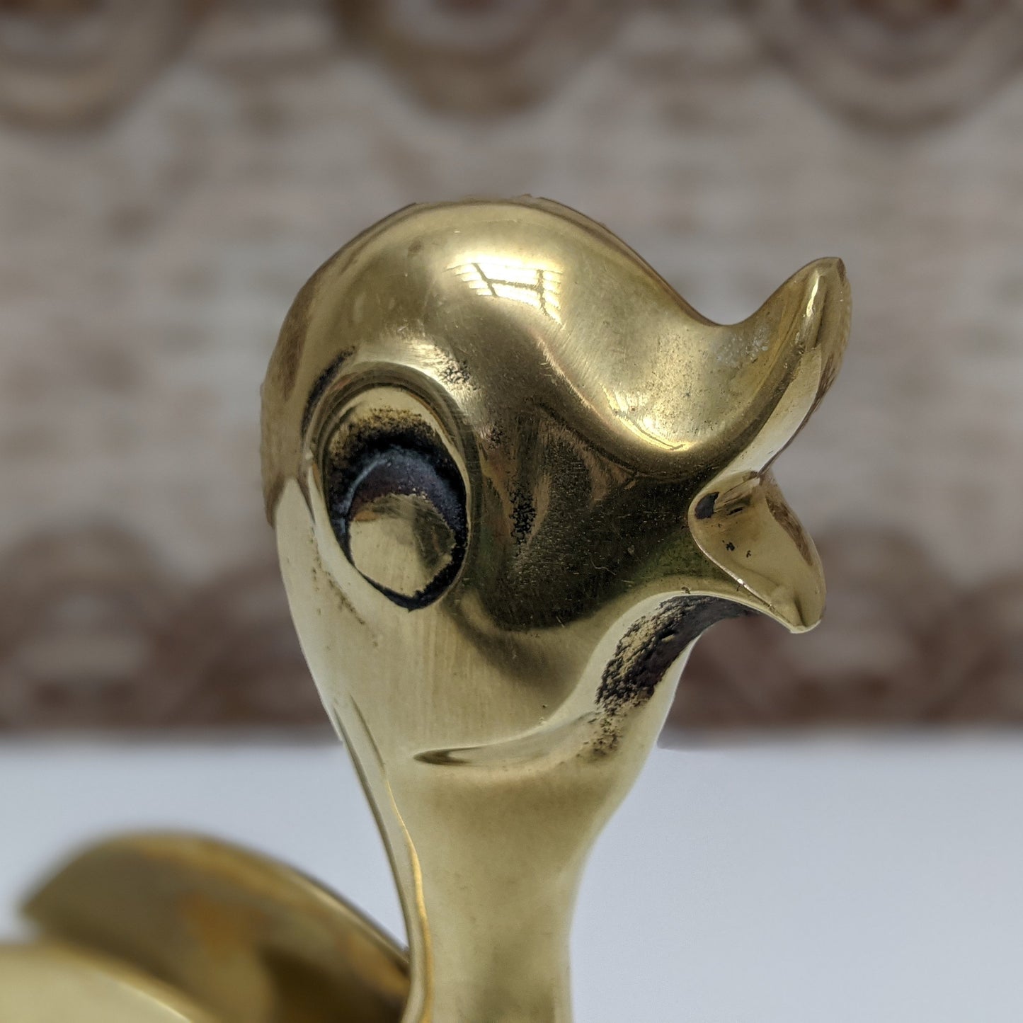 Vintage Brass Duck Figurine with Wings | Cartoon Style | Mid Century Modern | Boho Decor